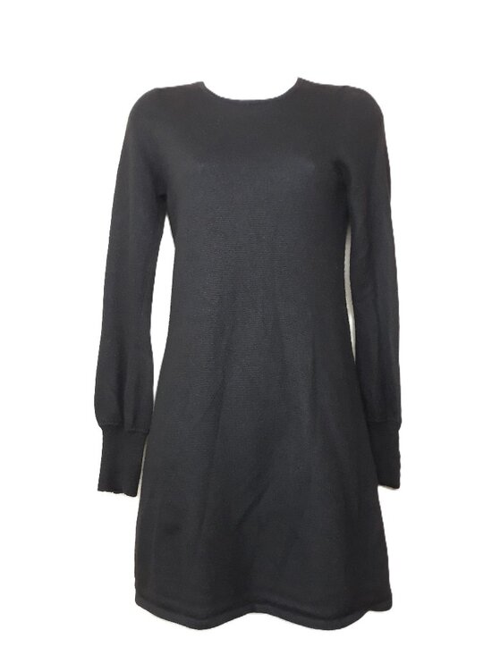Tania Dresses & Skirts - Tania Black Cashmere/Silk Sweater Knit Dress XS Long Sleeves